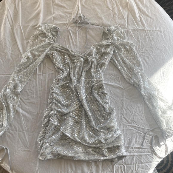 Lucy in the Sky, silver, formal dress - Picture 1 of 3